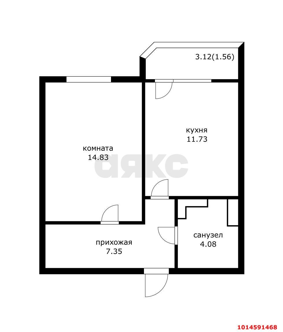 Фото №9: 1-комнатная квартира 38 м² - Краснодар, Репино, пр-д Репина, 42