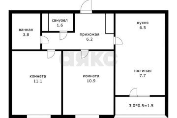 Фото №5: 2-комнатная квартира 51 м² - Краснодар, мкр. жилой комплекс Ракурс, ул. имени Героя Ростовского, 8
