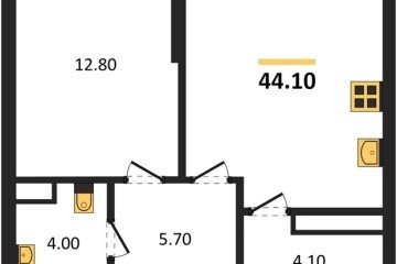 Фото №1: 1-комнатная квартира 44 м² - Краснодар, мкр. Догма Парк, ул. Марины Цветаевой, 33