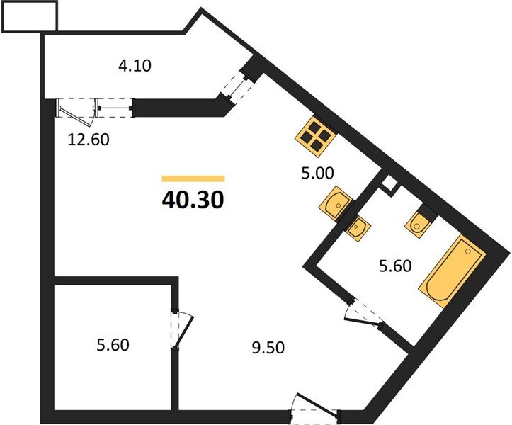 Фото №1: Студия 40 м² - Майкоп, мкр. ЖК Звезды