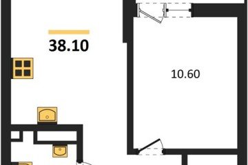Фото №1: 1-комнатная квартира 38 м² - Майкоп, мкр. ЖК Звезды, 