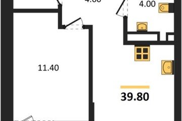 Фото №1: 1-комнатная квартира 39 м² - Майкоп, мкр. ЖК Звезды, 