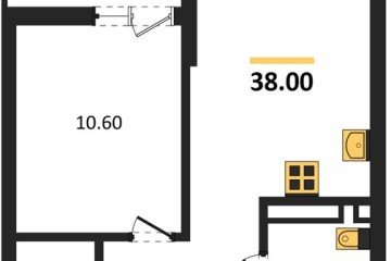 Фото №1: 1-комнатная квартира 38 м² - Майкоп, мкр. ЖК Звезды, 
