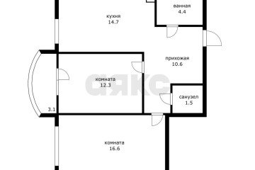 Фото №1: 2-комнатная квартира 60 м² - Краснодар, мкр. Солнечный, ул. Казбекская, 16