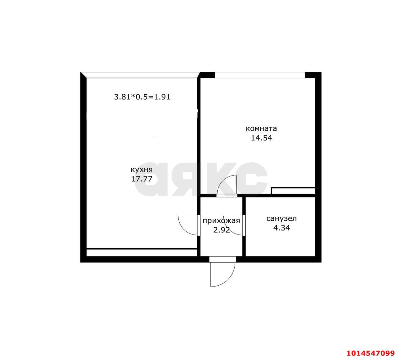 Фото №6: 1-комнатная квартира 43 м² - Краснодар, Черёмушки, ул. Обрывная, 132/1