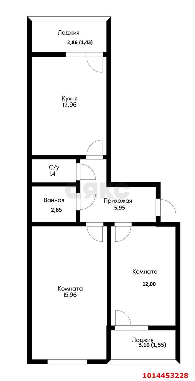 Фото №4: 2-комнатная квартира 58 м² - Краснодар, Славянский, ул. Заполярная, 39лит10