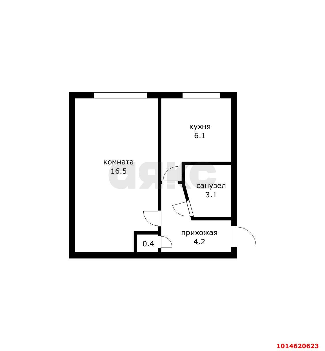 Фото №6: 1-комнатная квартира 30 м² - Краснодар, Черёмушки, ул. Ставропольская, 199