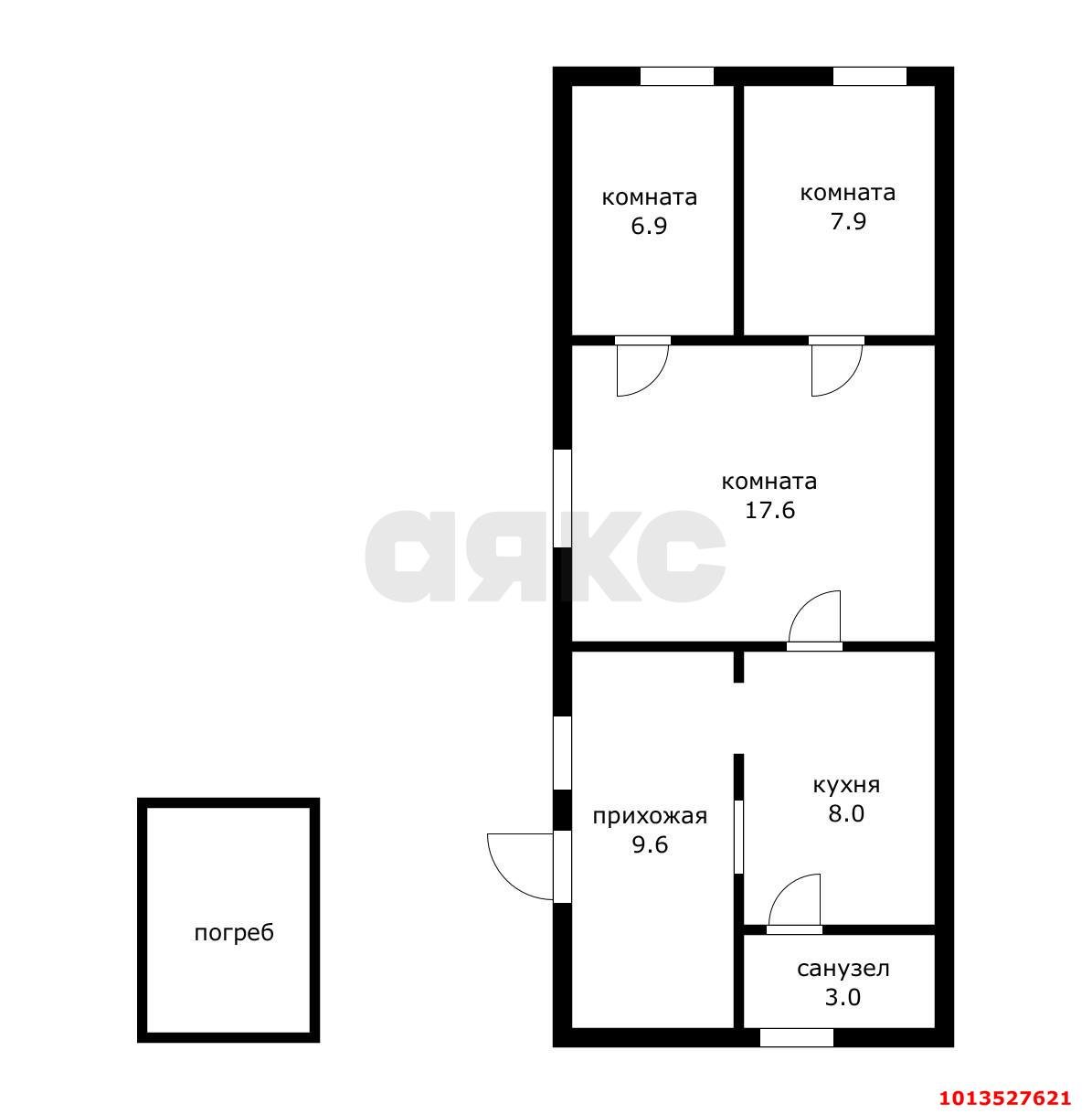 Фото №7: 3-комнатная квартира 53 м² - Краснодар, Завод Измерительных Приборов, ул. Московская, 42к19