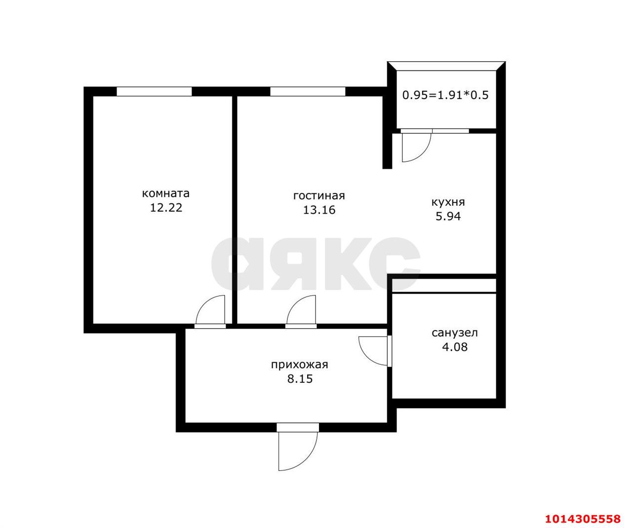 Фото №13: 2-комнатная квартира 44 м² - Краснодар, жилой комплекс Перспектива, ул. Героев-Разведчиков, 8к2