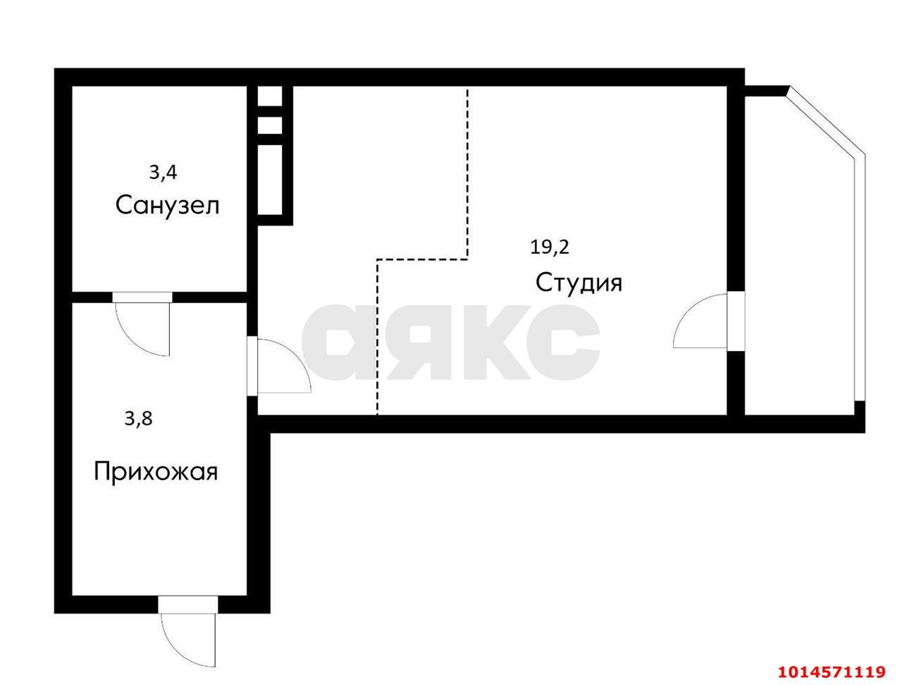 Фото №7: Студия 29 м² - Краснодар, Восточно-Кругликовский, ул. Героя А.А. Аверкиева, 38