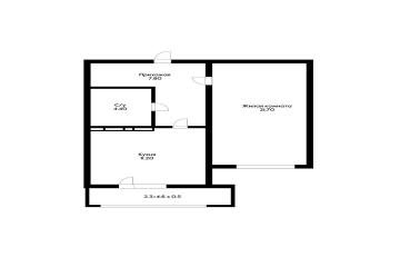Фото №3: 1-комнатная квартира 45 м² - Краснодар, мкр. жилой комплекс Дом у Озера, ул. Селезнёва, 104/1