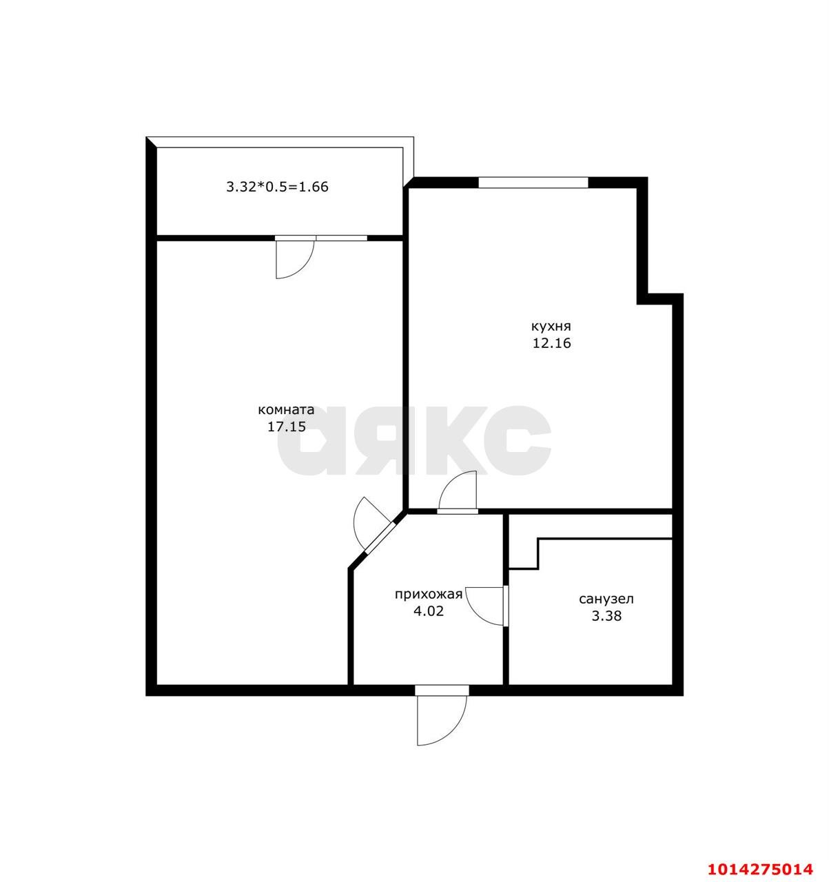 Фото №12: 1-комнатная квартира 38 м² - Краснодар, жилой комплекс Облака, ул. имени Генерала Корнилова, 9к3