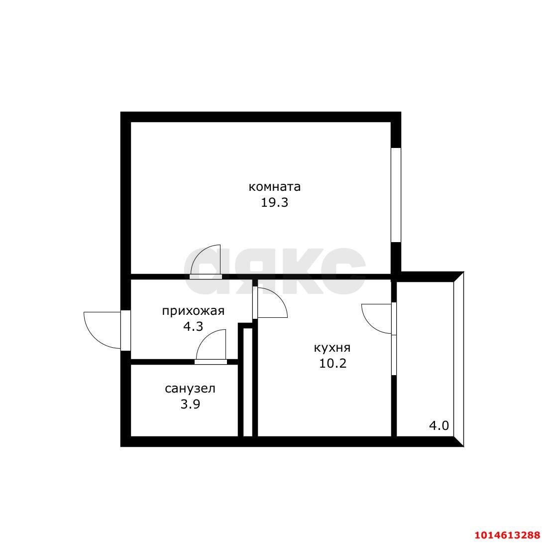 Фото №6: 1-комнатная квартира 37 м² - Краснодар, Восточно-Кругликовский, ул. Генерала Трошева, 45