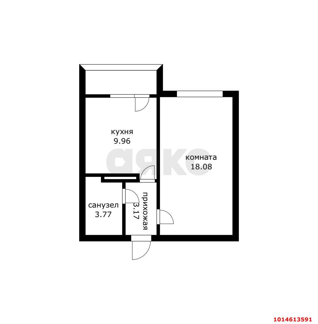Фото №11: 1-комнатная квартира 38 м² - Краснодар, Гидростроителей, ул. имени Снесарева, 4