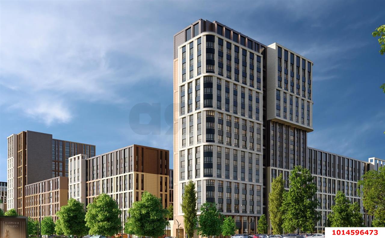 Фото №1: 2-комнатная квартира 64 м² - Краснодар, жилой комплекс Народные Кварталы, ул. Народная, 54лит2