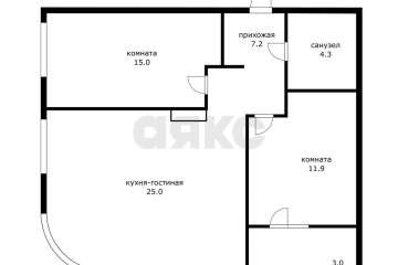 Фото №3: 2-комнатная квартира 64 м² - Краснодар, мкр. ЖК Эрмитаж, 
