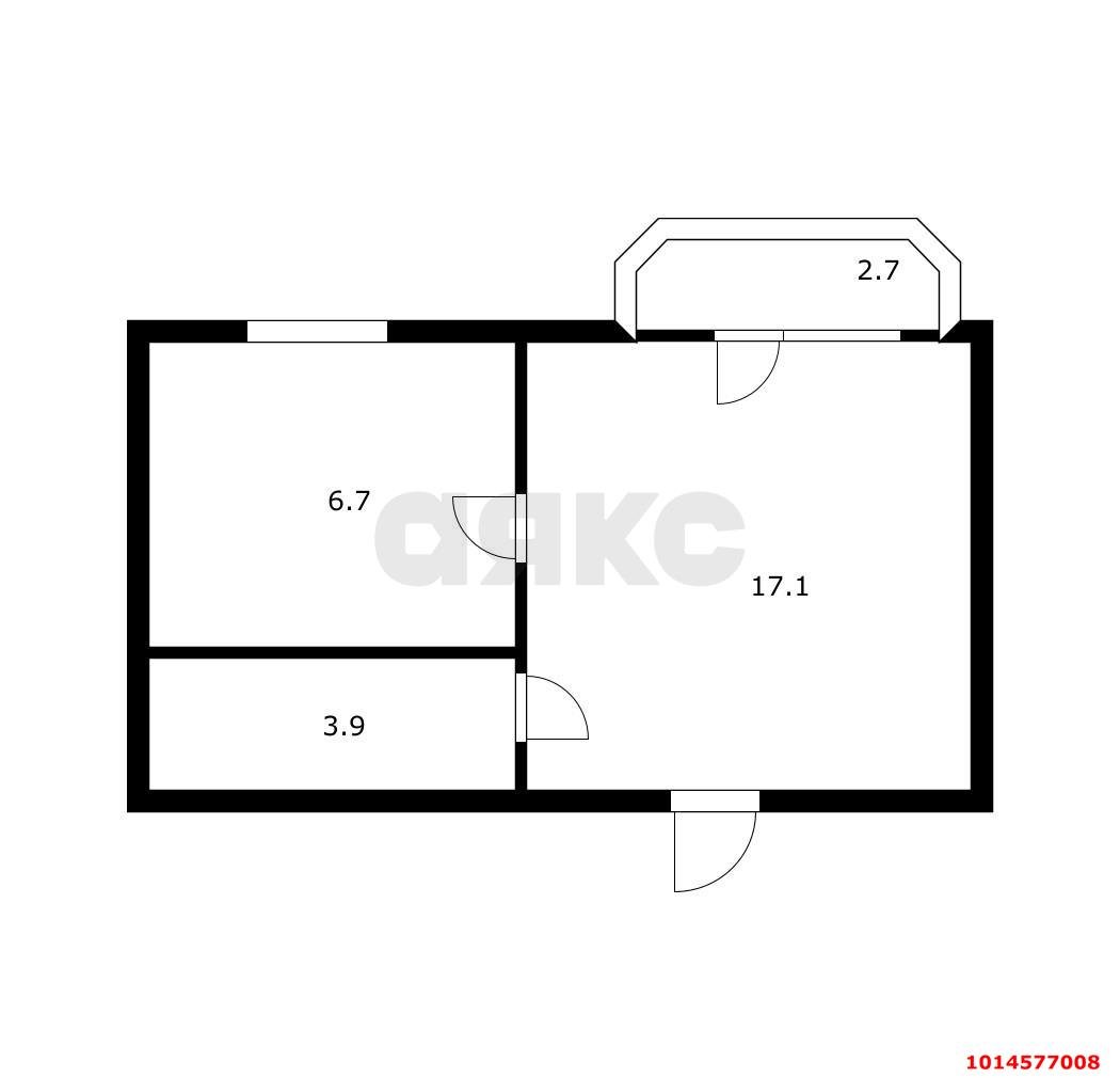 Фото №8: 1-комнатная квартира 30 м² - Яблоновский, ул. Гагарина, 157к2