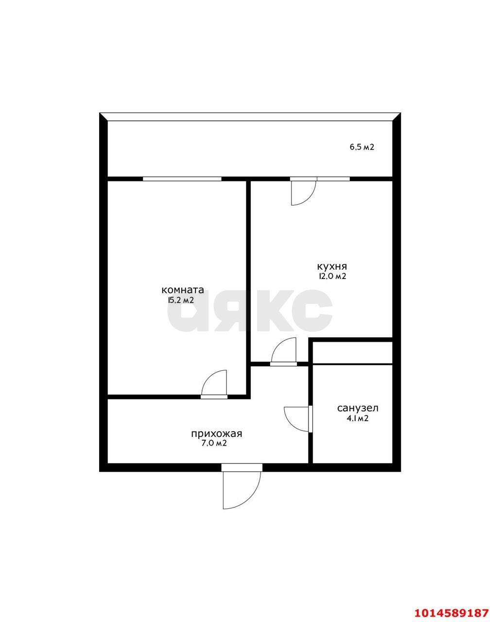 Фото №12: 1-комнатная квартира 44 м² - Краснодар, жилой комплекс Солнечный Парк, ул. имени Симиренко, 37к2