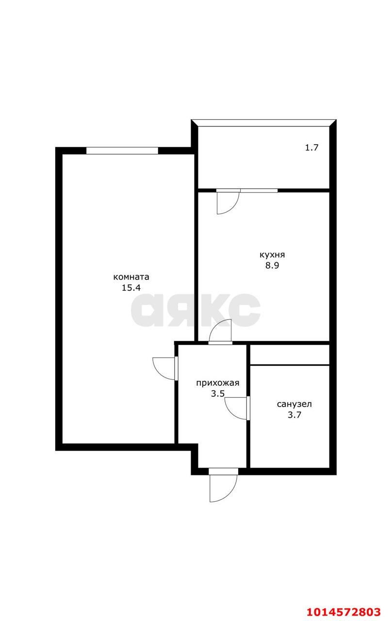 Фото №1: 1-комнатная квартира 31 м² - Краснодар, жилой комплекс Абрикосово, ул. имени Героя Георгия Бочарникова, 4к1