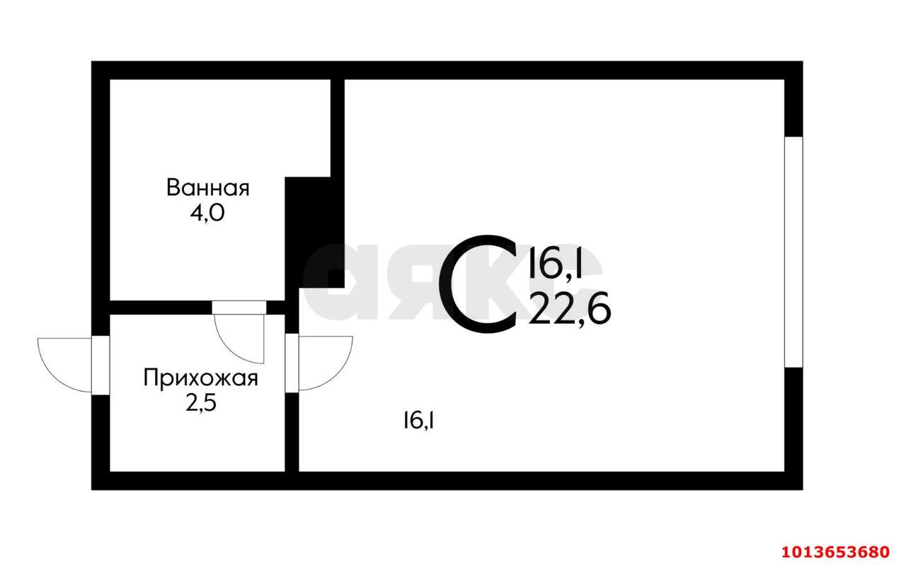 Фото №7: Студия 22 м² - Краснодар, жилой комплекс Самолёт-6, ул. Ивана Беличенко, 92к4