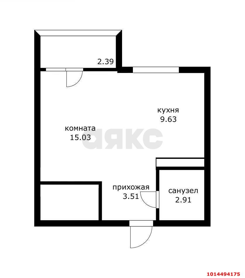 Фото №14: 1-комнатная квартира 31 м² - Краснодар, жилой комплекс Рекорд, ул. Новороссийская, 90/2к2