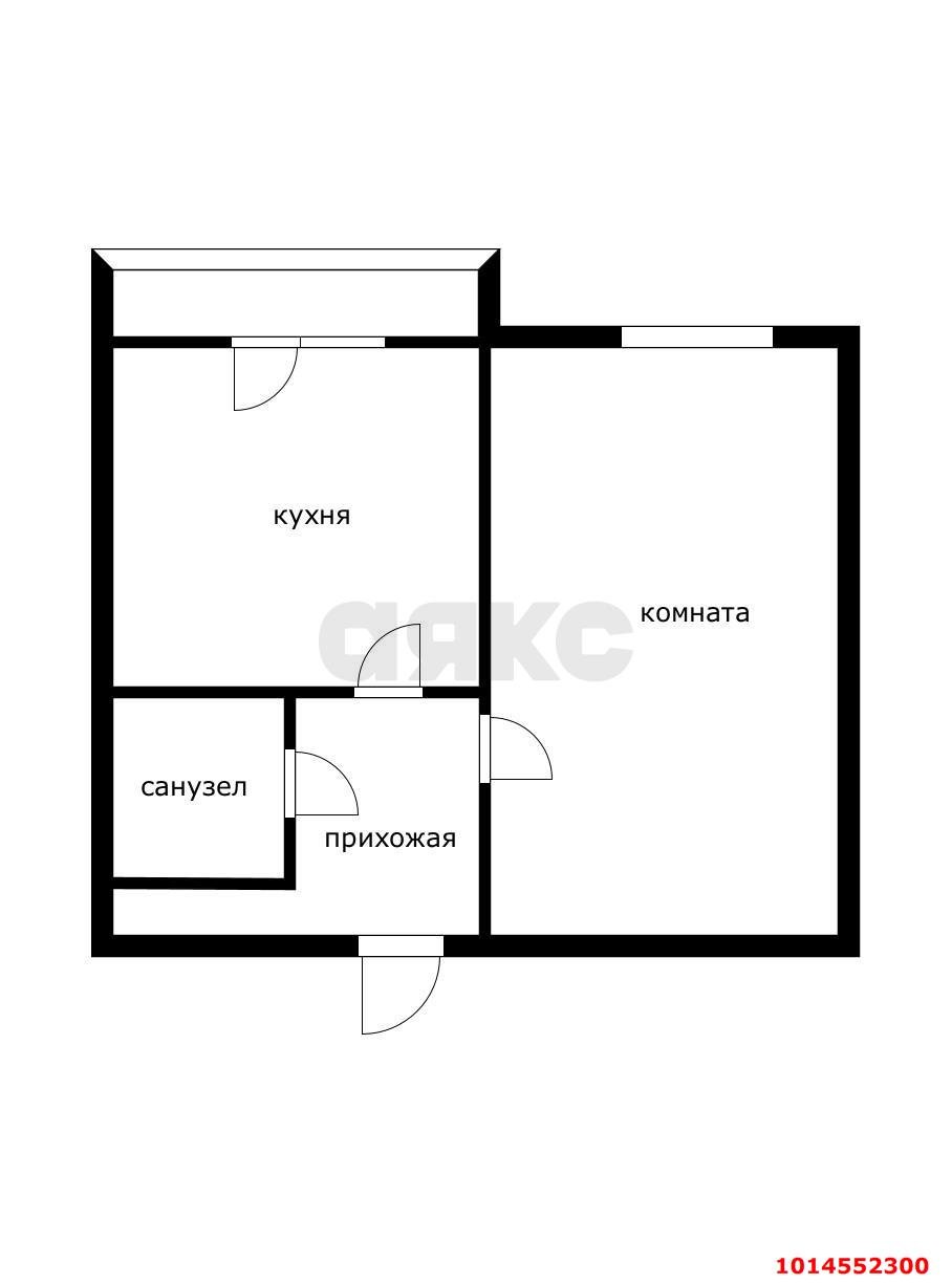 Фото №8: 1-комнатная квартира 37 м² - Яблоновский, жилой комплекс Солнечный, ул. Солнечная, 57к4