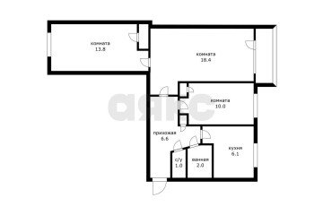 Фото №3: 3-комнатная квартира 62 м² - Краснодар, мкр. Кожзавод, ул. Брюсова, 18
