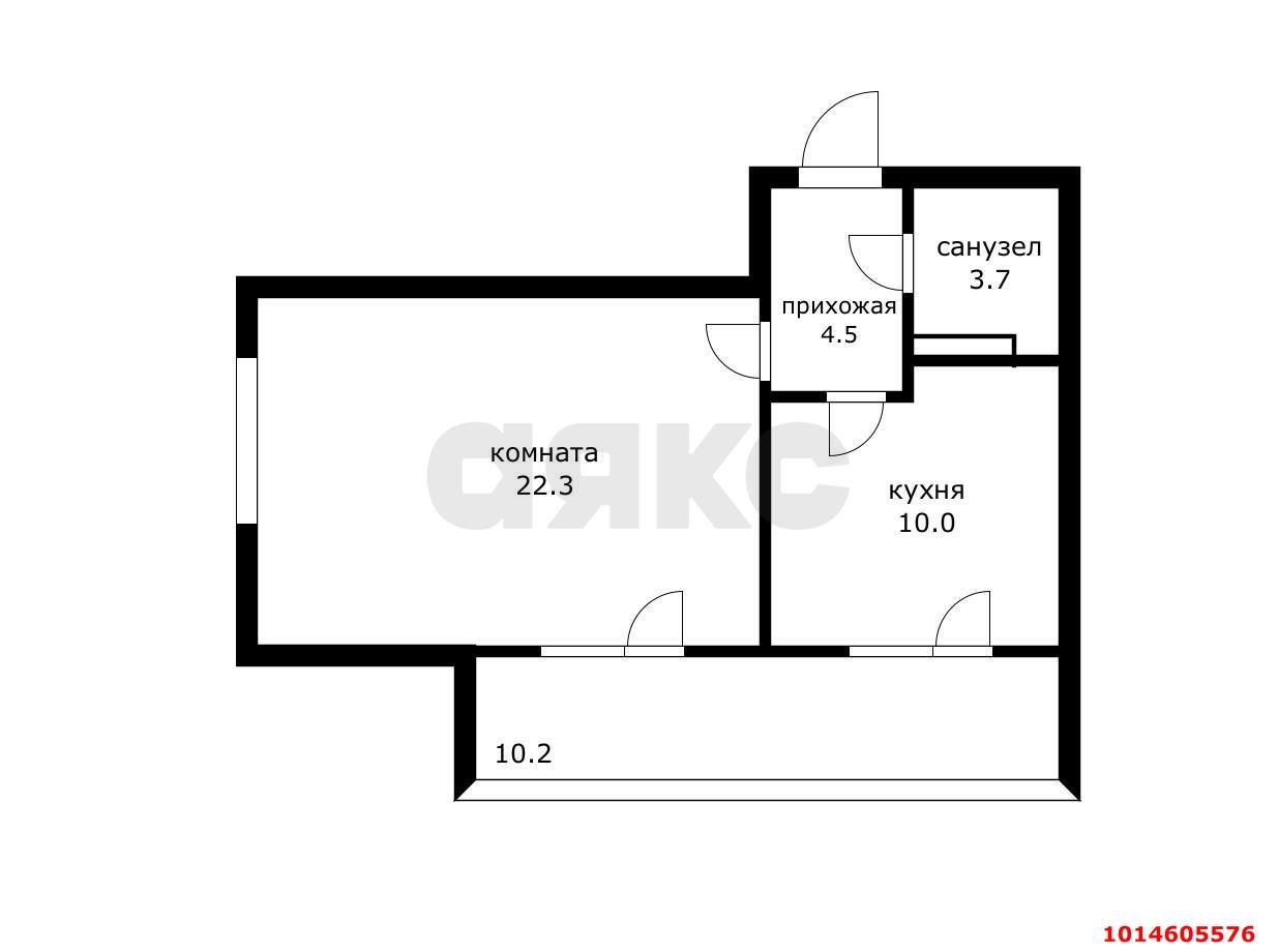 Фото №10: 1-комнатная квартира 50 м² - Краснодар, Восточно-Кругликовский, ул. им. Героя Яцкова И.В., 2