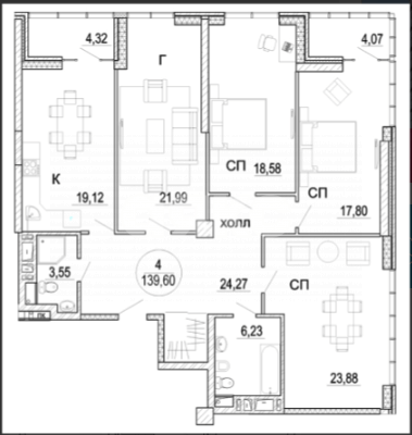 Фото №5: 4-комнатная квартира 140 м² - Ростов-на-Дону, Кировский, ул. Максима Горького, 120