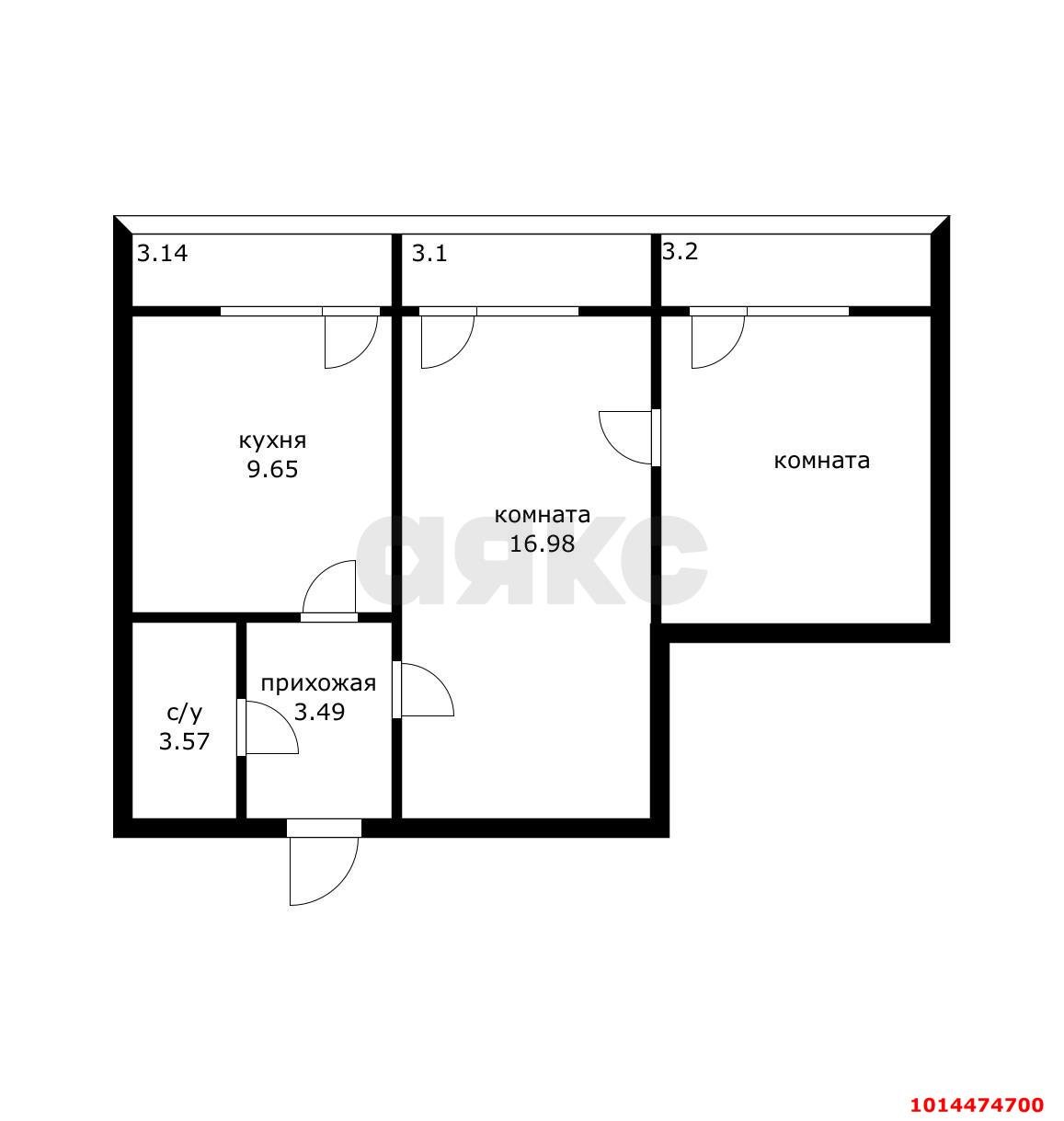 Фото №16: 2-комнатная квартира 53 м² - Краснодар, Прикубанский внутригородской округ, мкр. Славянский, ул. Заполярная, 35к11