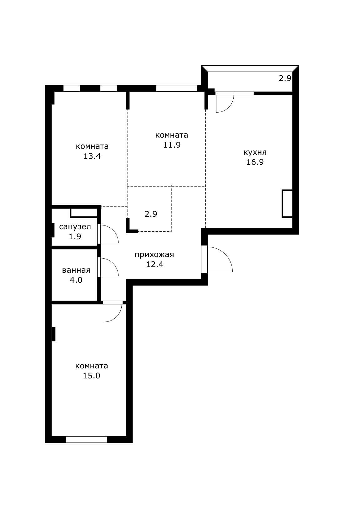 Фото №19: 3-комнатная квартира 81 м² - Краснодар, Прикубанский внутригородской округ, мкр. Фестивальный, ул. Круговая, 4/1