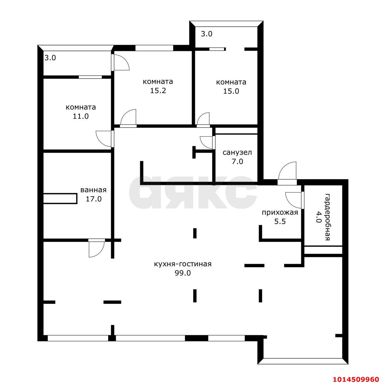 Фото №16: 5+-комнатная квартира 180 м² - Краснодар, Завод Измерительных Приборов, ул. Зиповская, 5/2