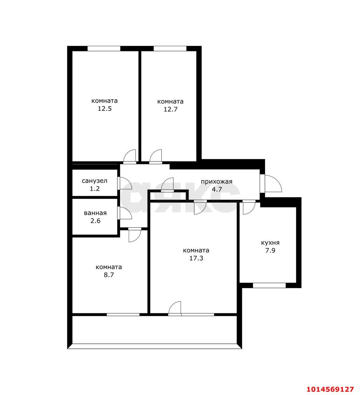Фото №5: 4-комнатная квартира 73 м² - Краснодар, Западный внутригородской округ, ул. Морская, 3
