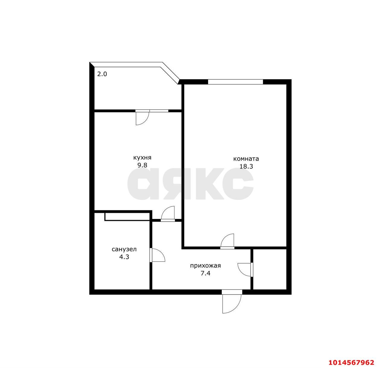 Фото №6: 1-комнатная квартира 44 м² - Краснодар, жилой комплекс Сказка Град, ул. имени В.Н. Мачуги, 166к2