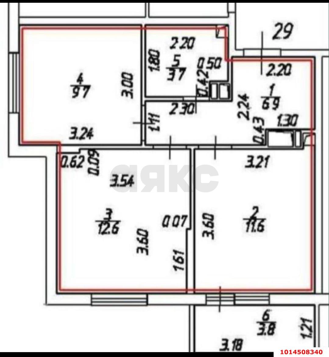 Фото №4: 2-комнатная квартира 48 м² - Краснодар, жилой комплекс Южане, ул. Даниила Смоляна, 71к3