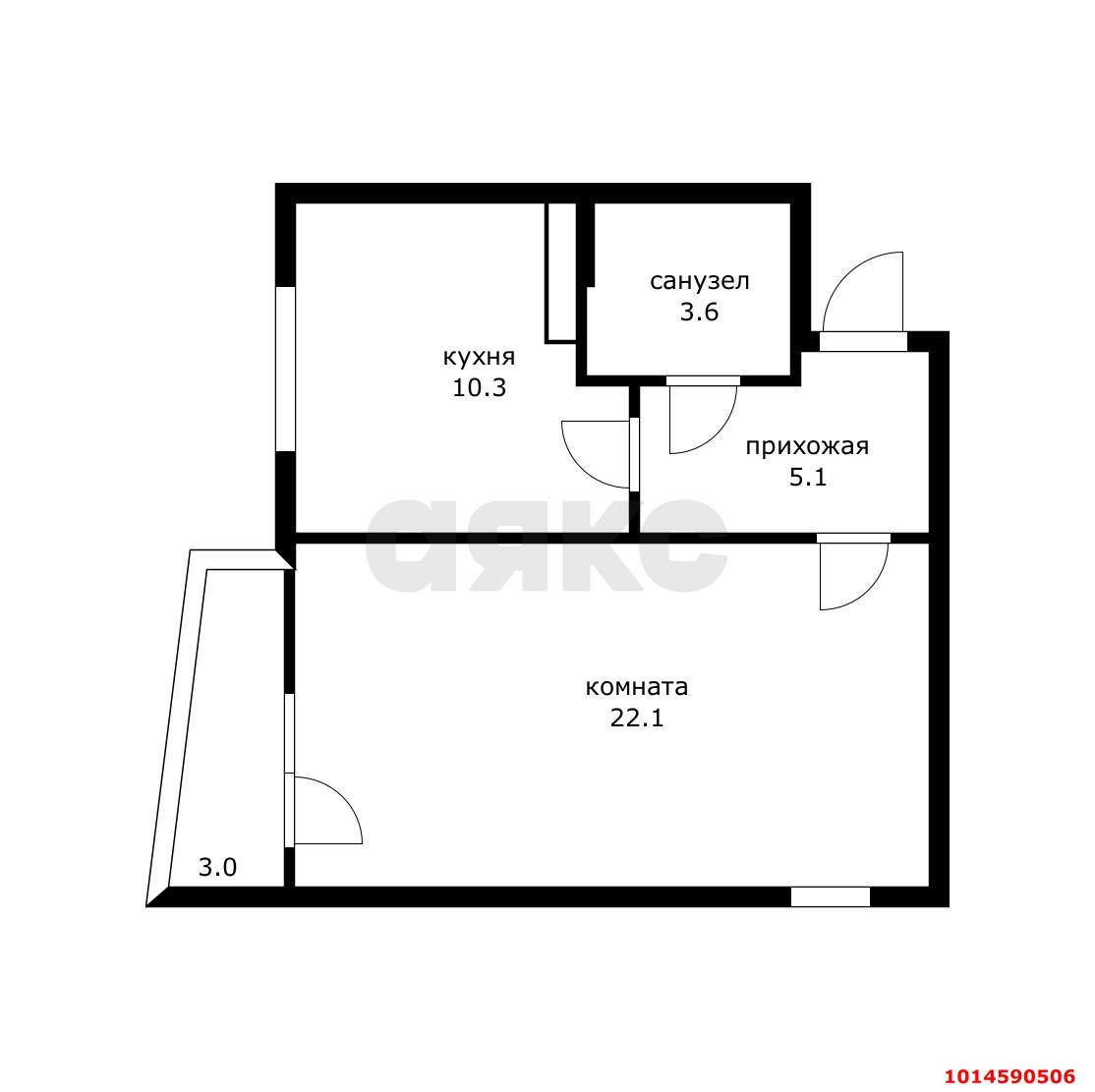 Фото №5: 1-комнатная квартира 41 м² - Краснодар, Сосновый Бор, ул. имени Виктора Нарыкова, 6