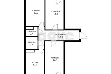 Фото №3: 3-комнатная квартира 79 м² - Майкоп, мкр. Восход, пер. 7-й, 14А