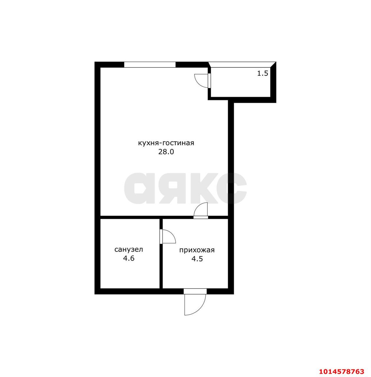 Фото №6: Студия 40 м² - Краснодар, Музыкальный, ул. имени Сергея Есенина, 104