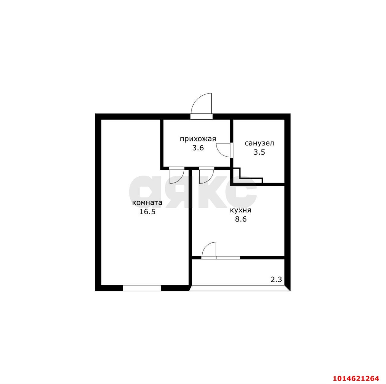 Фото №4: 1-комнатная квартира 32 м² - Краснодар, Новознаменский, ул. Войсковая, 4к5