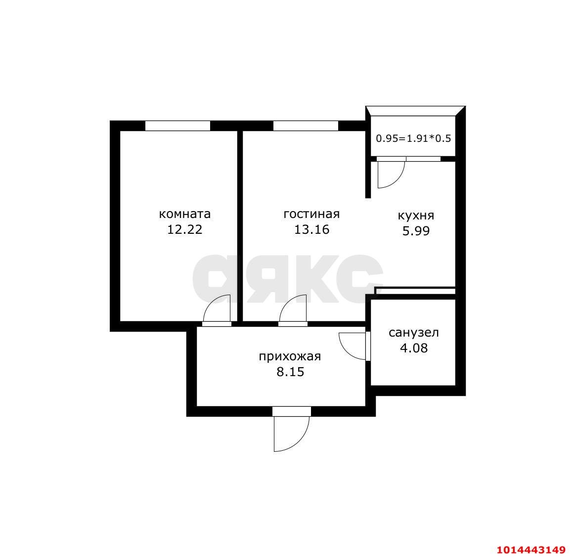 Фото №7: 1-комнатная квартира 50 м² - Краснодар, жилой комплекс Перспектива, ул. Героев-Разведчиков, 8к3