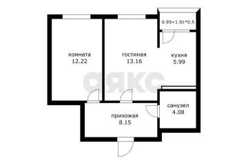 Фото №5: 1-комнатная квартира 44 м² - Краснодар, мкр. жилой комплекс Перспектива, ул. Героев-Разведчиков, 8к3