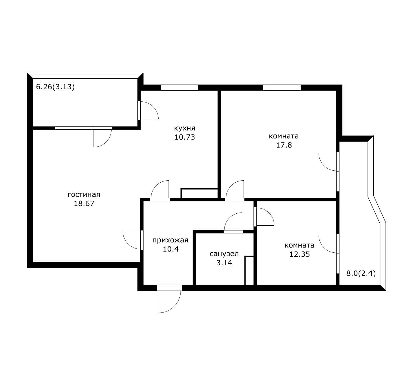 Фото №15: 3-комнатная квартира 76 м² - Краснодар, Западный внутригородской округ, мкр. Фестивальный, ул. Морская, 49
