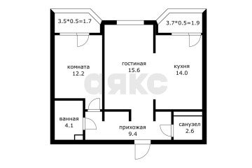 Фото №2: 2-комнатная квартира 63 м² - Краснодар, мкр. жилой комплекс Сказка Град, ул. имени В.Н. Мачуги, 166Б