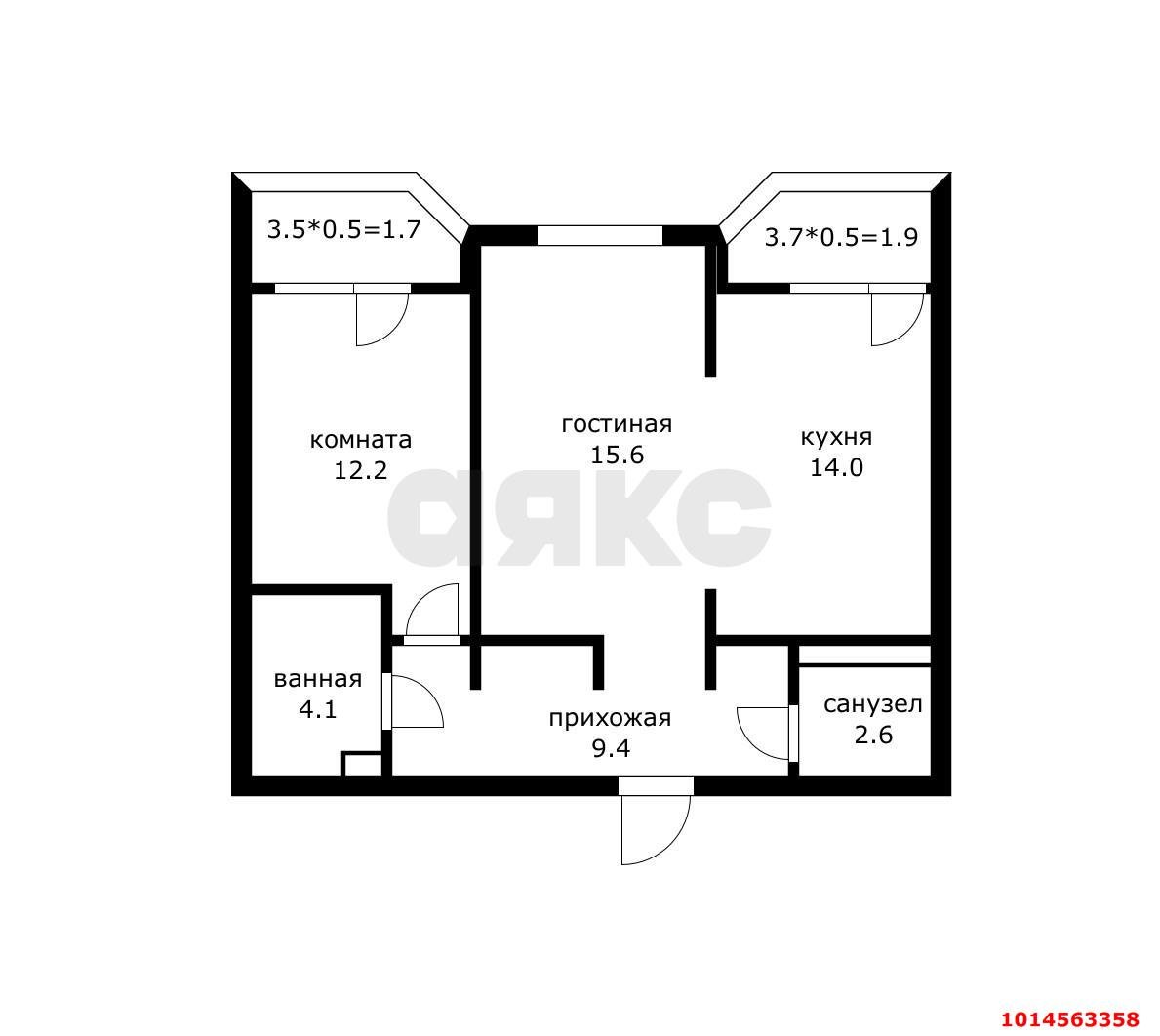 Фото №2: 2-комнатная квартира 63 м² - Краснодар, жилой комплекс Сказка Град, ул. имени В.Н. Мачуги, 166Б