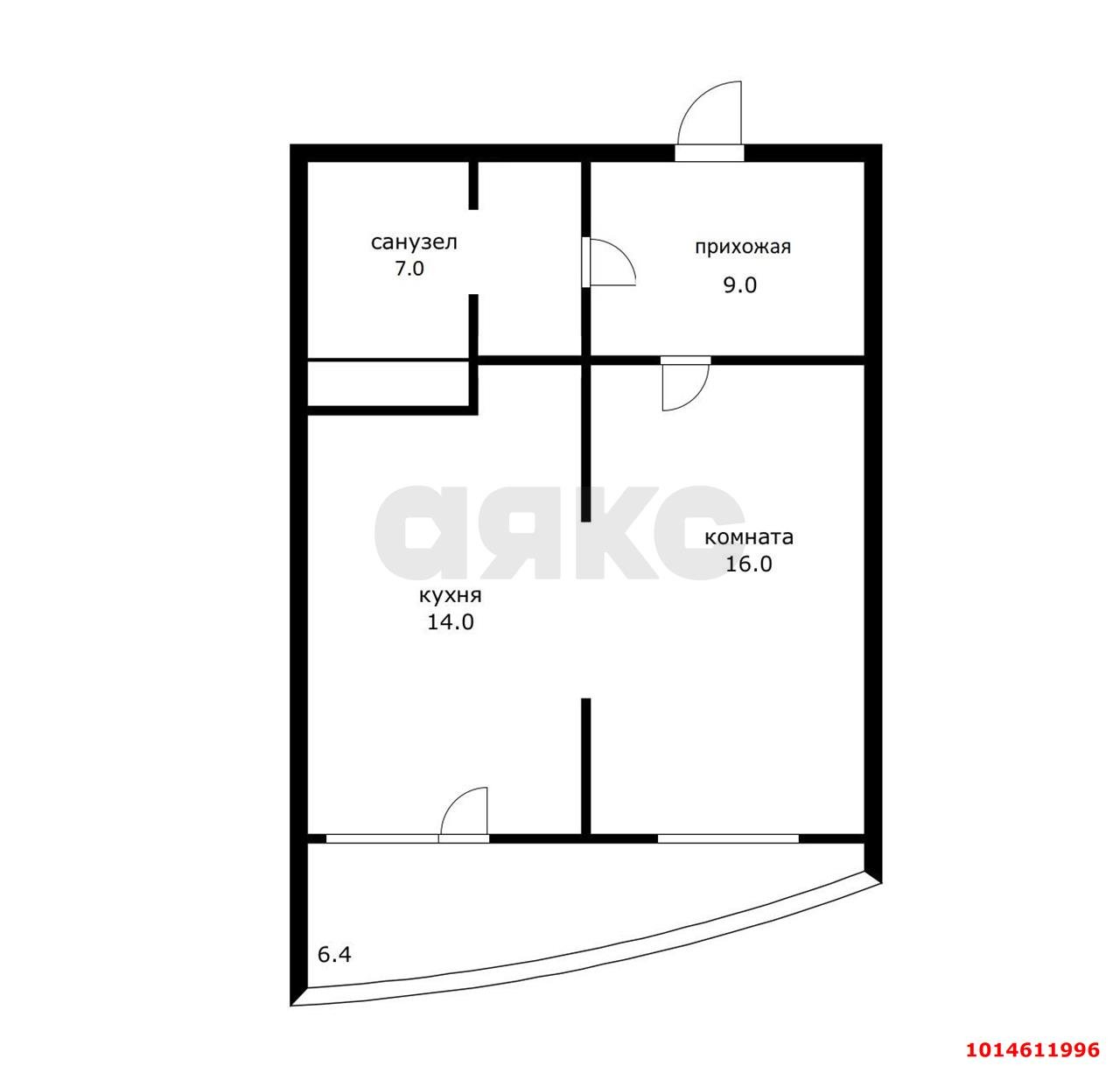 Фото №13: 1-комнатная квартира 53 м² - Краснодар, Центральный внутригородской округ, Черёмушки, мкр. жилой комплекс Фонтаны