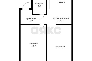 Фото №2: 1-комнатная квартира 47 м² - Краснодар, мкр. Догма Парк, ул. Марины Цветаевой, 7к2