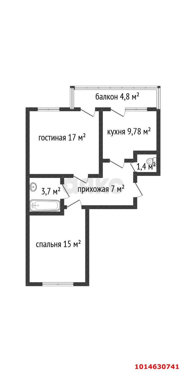 Фото №4: 2-комнатная квартира 61 м² - Краснодар, жилой комплекс Европа-Сити, ул. Венецианская, 12