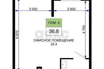 Фото №3: Торговое помещение 37 м² - Краснодар, мкр. жилой комплекс Дыхание, 