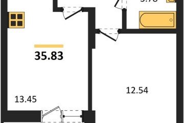 Фото №1: 1-комнатная квартира 35 м² - Знаменский, мкр. Родные Просторы, 