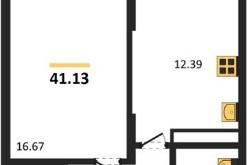 Фото №1: 1-комнатная квартира 41 м² - Знаменский, мкр. Родные Просторы, 